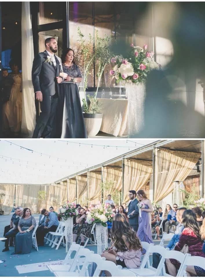 Wedding ceremony in the Legends garden room